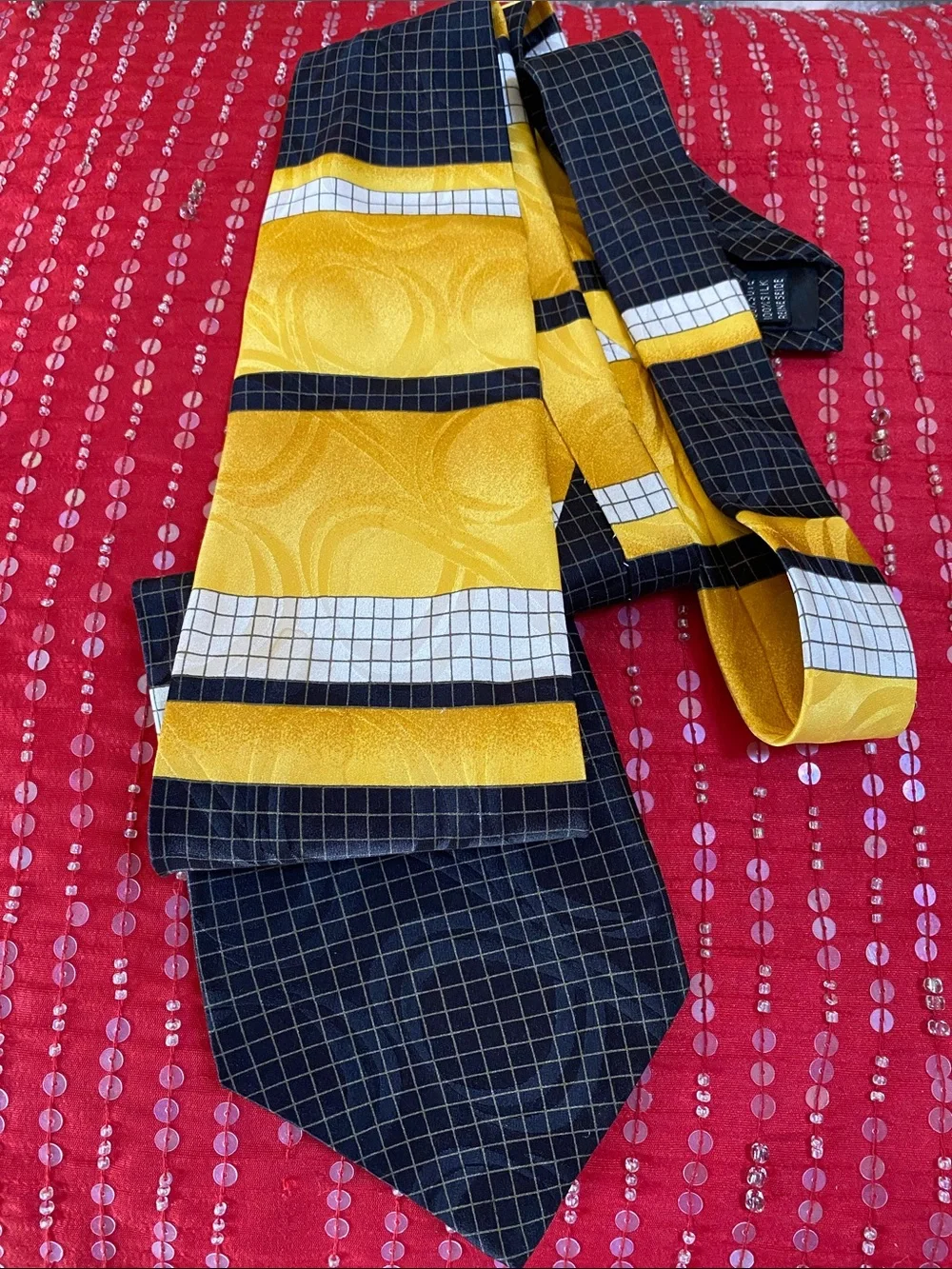 💯 Silk Hand Made In Italy 🇮🇹 Stunning Versace Style Print Luxurious Tie
